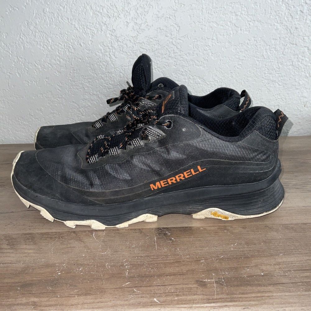 Merrell Moab Speed Black Hiking Lace Up Sneakers Shoes Black Mens Sz 12 M